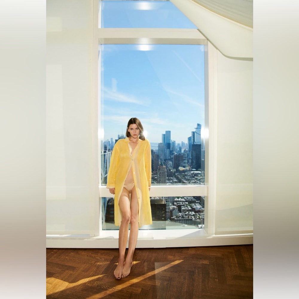 NWT ZARA OVERSIZED LINEN BLEND SHIRT